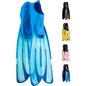 CRESSI Agua Fins Swimming Fins - Adjustable Foot Section for Diving - Ergonomic Short Fins Adults & Children - Durable Fin Material - Aquamarine - 43/44 - CA206343 (CA206343)