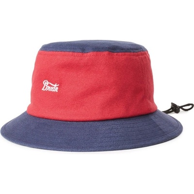 Brixton Stith Bucket Hat Washed Navy/Lava Red