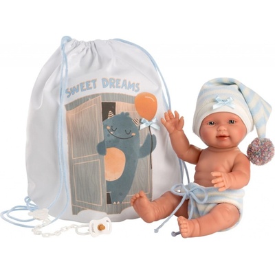 Llorens 26313 NEW BORN CHLAPEČEK realistická miminko s celovinylovým tělem 26 cm