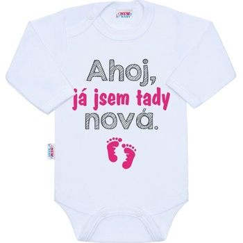 NEW BABY Body s potlačou Ahoj já jsem tady nová. Ružová