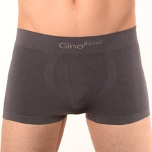 Gino bezešvé boxerky Micro Cotton Long Tmavě šedé