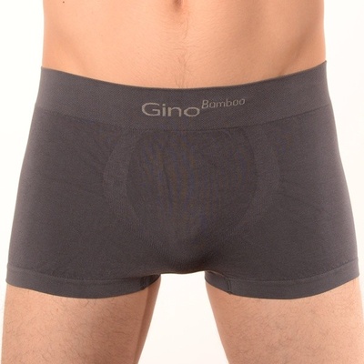 Gino bezešvé boxerky Micro Cotton Long Tmavě šedé – Zboží Mobilmania