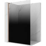 Mexen Kioto L душ преграда Walk-in 100 x 200 см, ombre черно 8 мм, розово злато (800-100-103-60-76)