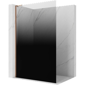 Mexen Kioto L душ преграда Walk-in 100 x 200 см, ombre черно 8 мм, розово злато (800-100-103-60-76)