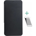 DOOGEE Калъф за doogee, с ефект на кожа (flip, отварящ се настрани, стъклено фолио) ЧЕРЕН 2436672 (2436672)