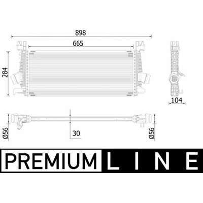 Chladič plniaceho vzduchu MAHLE ORIGINAL CI 515 000P (CI515000P)