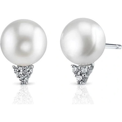 Eppi biele perlové náušnice so zirkónmi Jennifer E31743