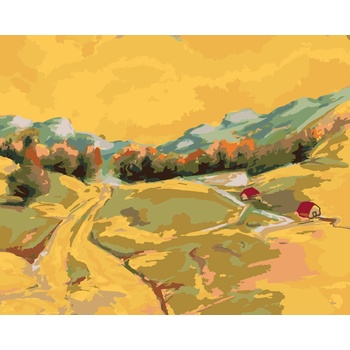 ZUTY Maľovanie podľa čísel POHĽAD NA LETNÚ KRAJINU Rámovanie Rozmer 80 x 100 cm