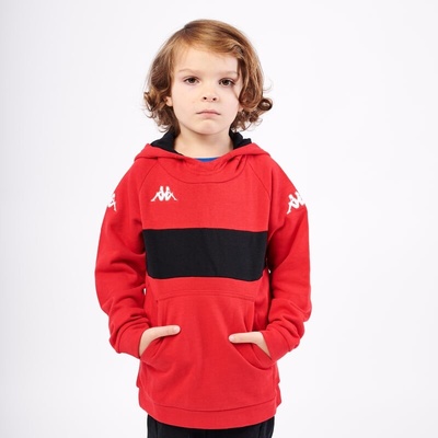 Kappa 4soccer Daccio mikina jr červená/černá