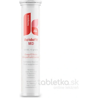 Kompava Acidofit Md Citrón+grep šumivé tablety 16 ks