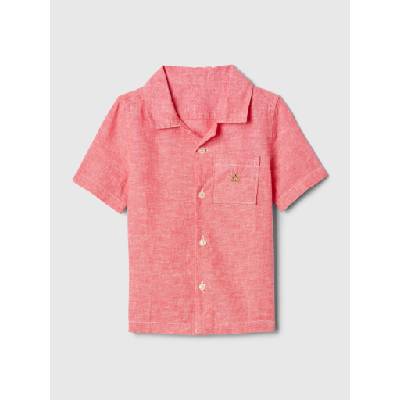GAP Бебешка ленена оксфорд риза GAP GAP | Rozov | Момчешки | 74-80