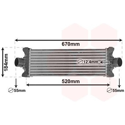 CHLADIČ TURBA, INTERCOOLER VAN WEZEL 18014710