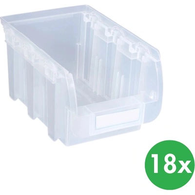Allit Plastový box Compact 102 x 100 x 60 mm 18 ks priehľadný