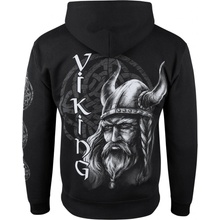 mikina s kapucňou ALISTAR Viking Old Warrior Čierna