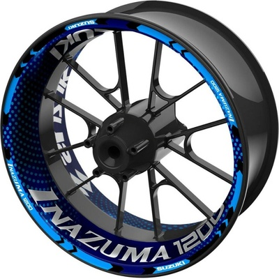 jednodílné polepy na kola SUZUKI Inazuma 1200 tmavě modrá