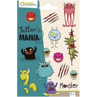 Avenue Mandarine Tetování dočasné Tattoo' Mania příšerky 1ks