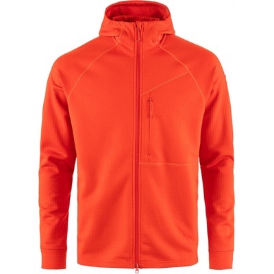 Fjallraven Abisko Grid Fleece Hoodie M Flame Orange