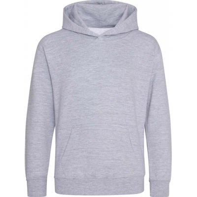 Just Hoods dětská mikina s klokankou Skipi šedá žíhaná