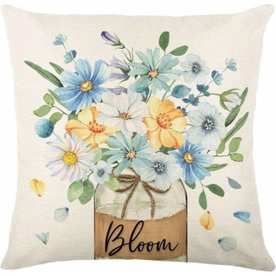 Textilomanie Ľanový povlak na vankúš BLOOM 45x45 krémový