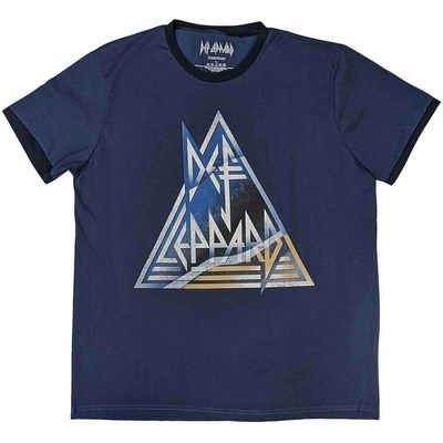 Def Leppard tričko Triangle Logo Navy blue