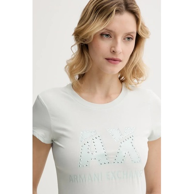 Giorgio Armani Тениска Armani Exchange дамска в тюркоазено 8NYT86 Y8C7Z (8NYT86.Y8C7Z)