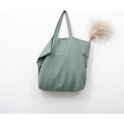 Linen Tales Зелена ленена чанта за пазаруване - Linen Tales (LT-BB-1S-GRM)