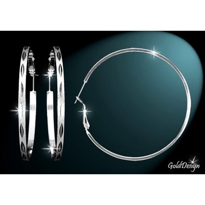 Gold Design kreole Eros 2 rhodium GD947