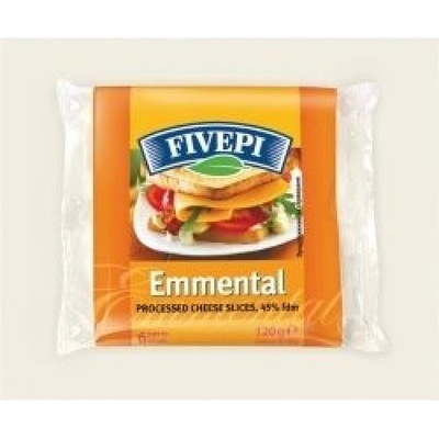 Топено сирене Ементал Fivepi слайс 120гр