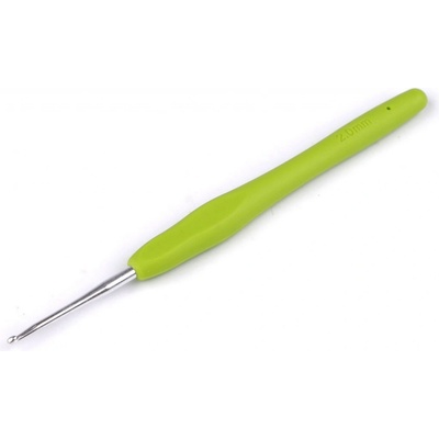 Prima-obchod Háček na háčkování se silikonovou rukojetí vel. 2; 2,5; 3; 3,5; 4; 5, barva 6 (2 mm) náhodná barva