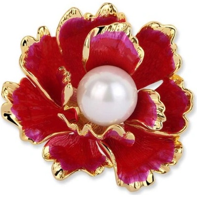 Amparo Miranda brošňa Flower fuchsiová BP0021