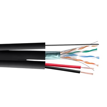 Екском FTP/M Cat5e 24AWG Cu + 2x0, 75mm CCA захранващи проводници (FTP/M Cat5e Cu 2x0.75mm CCA)