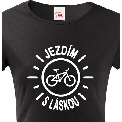Dámské tričko Jezdím s láskou Černá – Hledejceny.cz