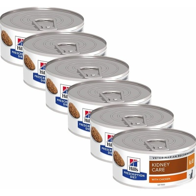 Hill's Prescription Diet k/d Starostlivosť o obličky konzerva pre mačky 6 x 156 g