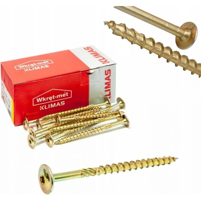 Tesařské vruty TORX 5x120 mm 150 ks talířové do dřeva Klimas WKCP