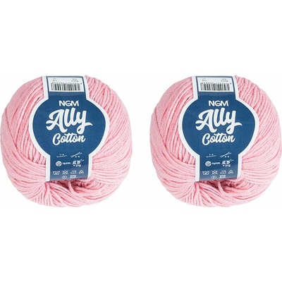BELLATEX Ally cotton 50 g súprava 2 ks - 026 svetloružová