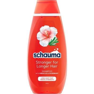 Schwarzkopf Schauma Stronger For Longer Hair posilňujúci šampón pre dlhé vlasy Hibiscus & Rosemary 400 ml