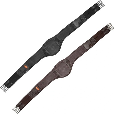 Schockemöhle Podbřišník Portland kožený černá stříbrná