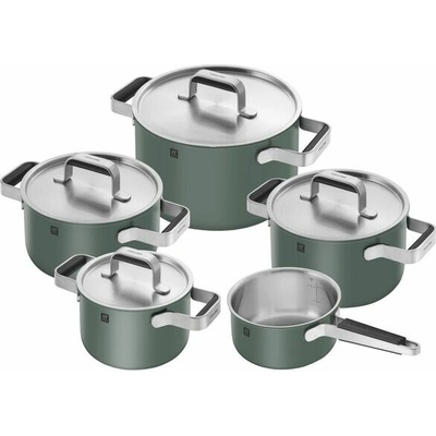 Zwilling Sada třívrstvého nerezového nádobí s keramickým povrchem Pure, 5 ks, zelená 1028854