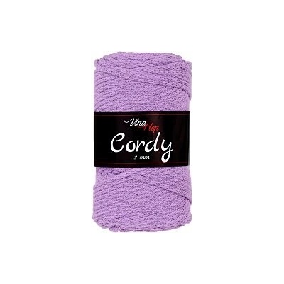 Vlna-hep Cordy šňůry 3mm - 8051 světle fialová