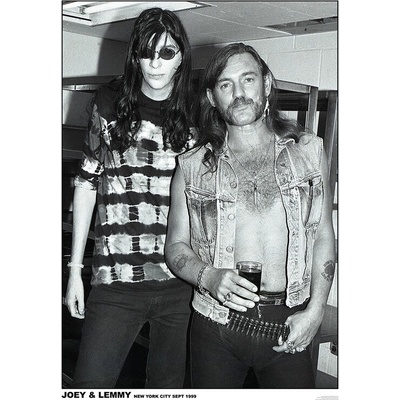 Plagát, Obraz - Joey Ramone & Lemmy Btheone - Back of a pub, 59.4 × 84.1 cm