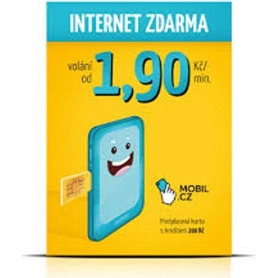 MOBILCZ MOBIL.CZ Předplacená karta s kreditem 100Kč + 1GB + 30minut