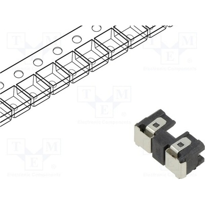 SCHURTER 0031.7701.22 Zásuvka; SMT; -40÷85°C; 5A; termoplast; UL94V-0; černá; 10mΩ; 125VAC