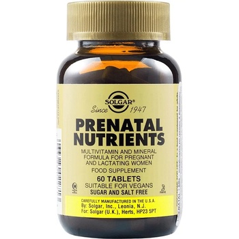 Solgar Prenatal Nutrients, 60 таблетки, Solgar