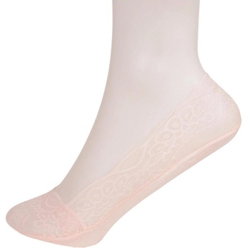 Дамски бледо розови дантелени терлици