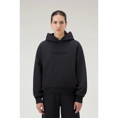 Woolrich Logo Hoodie čierna