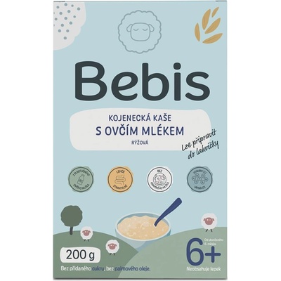 BEBIS Dojčenská kaša s ovčím mliekom ryžová 200 g