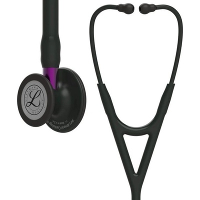 3M Littmann Cardiology IV : Black, Black Finish - Violet Stem - 6203