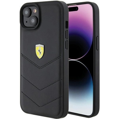Ferrari Кейс Ferrari FEHCP15MRDUK за iPhone 15 Plus 6.7", черен / черен, твърд, Quilted Metal Logo (3666339171049)