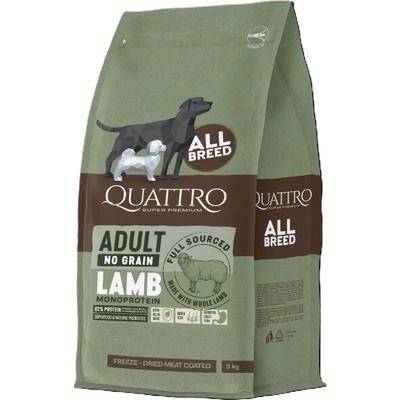 Quattro Adult AB bez obilovin s Jehněčím 3 kg