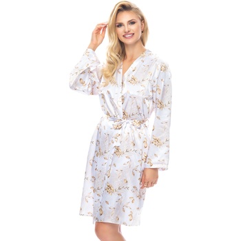 Irall Луксозен секси халат Szlafrok-Hope-PerowyV-63943-Perłowy - Черен, размер M